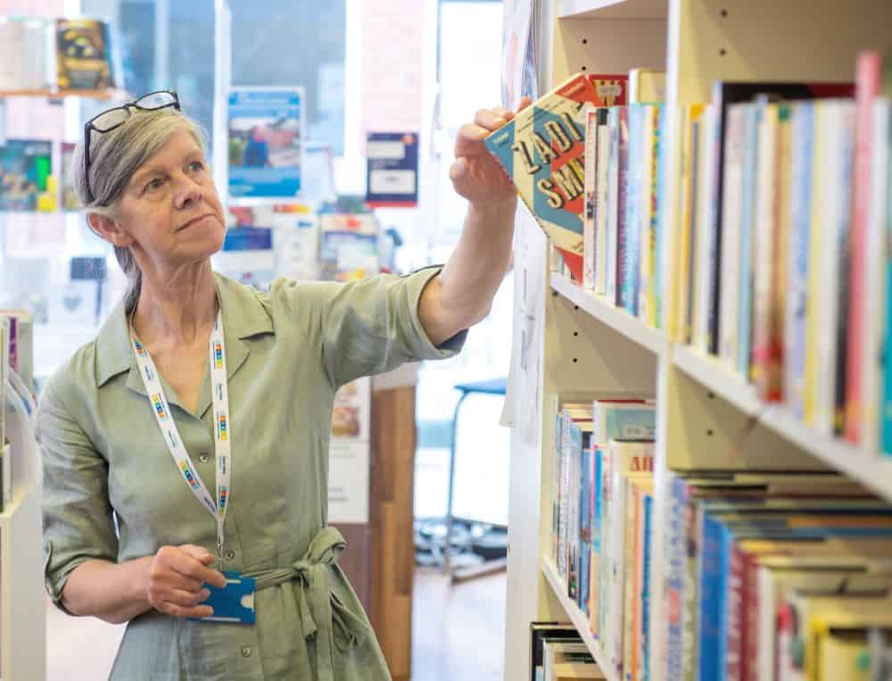 Shop manager in Eden Valley Hospice bookshop