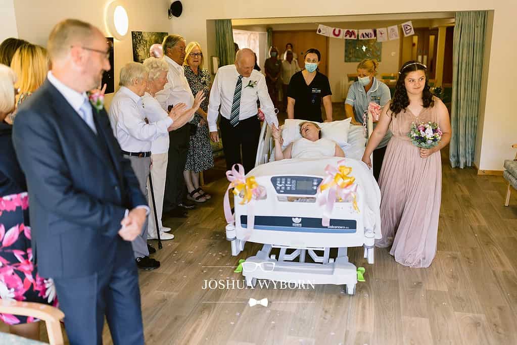 Neil Wallace and Julie's marriage at the hospice