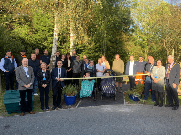 The opening of a footpath connecting Eden Valley Hospice to Hammonds Pond.
