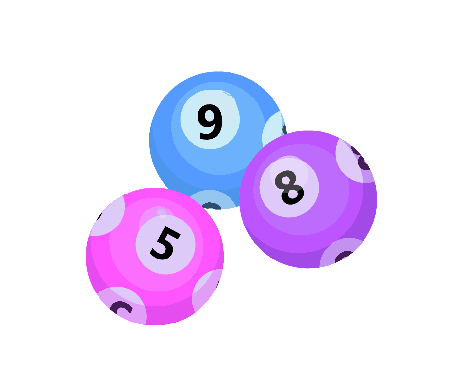 Lottery balls floating