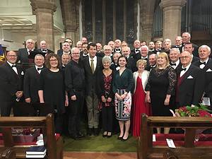 A choir singing in church