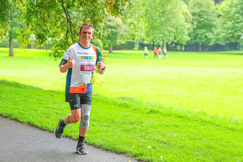 Man running the Great Cumbrian Run