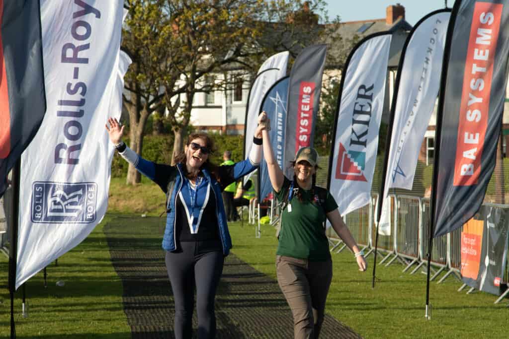 Walkers tackling the Keswick to Barrow walk