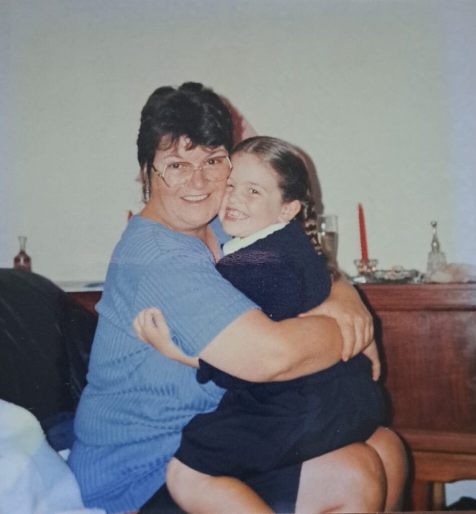 Samantha with her Nana, Louise